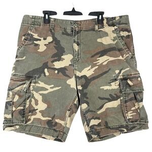 Old Navy Cargo Shorts Mens 40 Camouflage Outdoor Military Retro Skater‎ Street